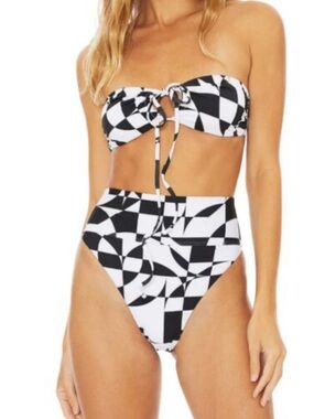 Beach Riot Black & White Geometric Bikini Set
